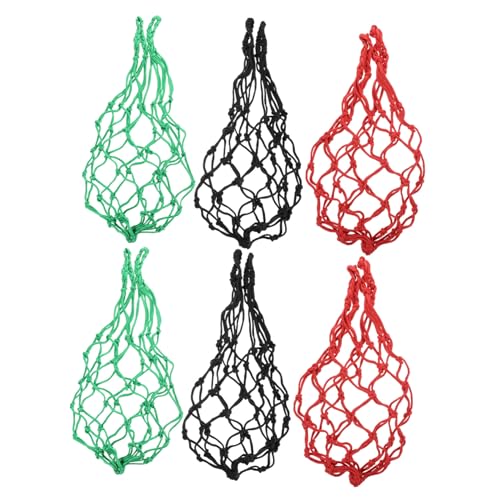 ARTSEWPLY 6 Stück Teiliges Hühner Futternetz Bunte Gemüse Obst Halter Netztasche Hängend Vielseitig als Geflügel Futterspender und Fruchthalter für Stall und Garten Zufällige Farbe von ARTSEWPLY