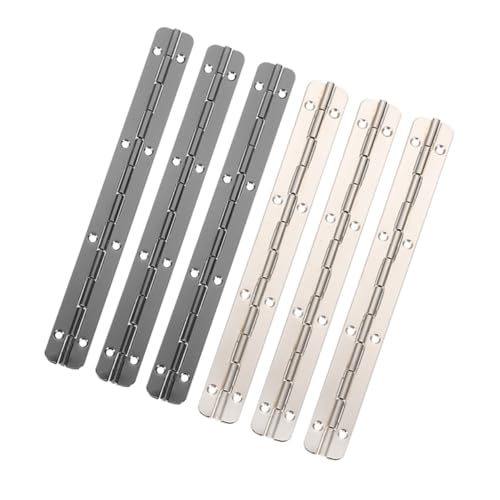 ARTSEWPLY 6 Stück Teiliges Lange Klavierband Scharniere Schwerlast Scharnier für Holzbox Schmuckkasten Vielseitig Einsetzbar Stabile Möbelbeschläge für DIY Projekte von ARTSEWPLY