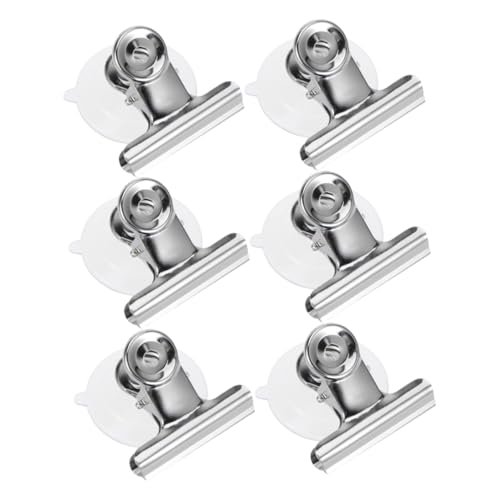 ARTSEWPLY 6 Stück Teiliges Saugnapf Klemmen mit Edelstahlklammern Rostfrei und Kratzfest für Badezimmer Küche und Fenster Einfache Montage ohne Bohren zum Aufhängen von Handtüchern und von ARTSEWPLY