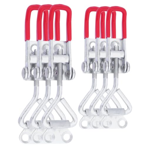 ARTSEWPLY 6 Stück Teiliges Verstellbares Scharnierklemme Schwere Schnellverschluss klemme Tragkraft Robust für Holzkisten Scheunentüren Metalltore Zuverlässiger Zugverschluss von ARTSEWPLY