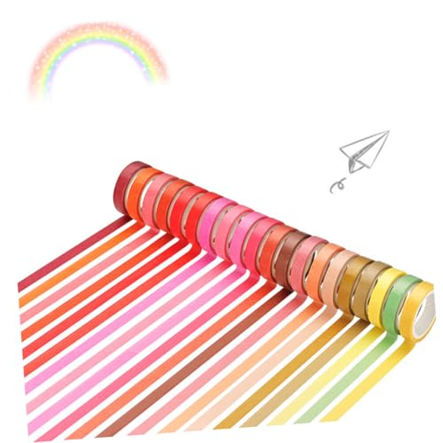 ARTSEWPLY 60 Rolle Washi Papier Klebeband Bunte Regenbogen Klebebänder Ablösbar DIY Dekoratives Masking Tape Für Geschenkverpackung Scrapbooking Journal Zubehör von ARTSEWPLY