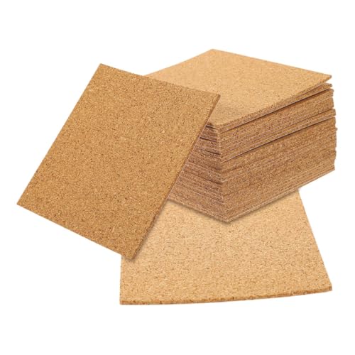 ARTSEWPLY 60 Stck Selbstklebende Korkplatten Quadratische Korkmatten mit Rückseite für DIY Bastelprojekte Multi Funktionale Korkuntersetzer für Tischschutz und Kreative Anwendungen von ARTSEWPLY