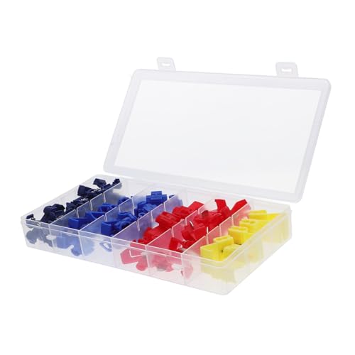 ARTSEWPLY 65 Stück Teiliges Quick Splice Kabelverbinder Sortiment T Förmige Fach Steckverbinder aus Kunststoff für Schnelle Sichere Elektrische Verbindung ohne Abisolieren für ARTSEWPLY 65 Stück Teiliges Quick Splice Kabelverbinder Sortiment T Förmige Fach Steckverbinder aus Kunststoff für Schnelle Sichere Elektrische Verbindung ohne Abisolieren für von ARTSEWPLY