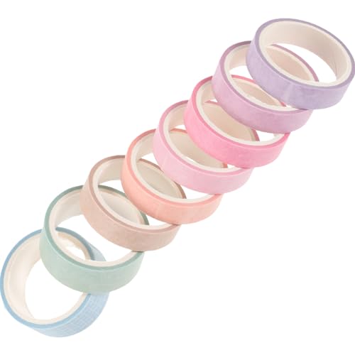 ARTSEWPLY 8 Rollen Bunte Washi Tape Sets Dekoratives Beschreibbares Klebeband für Scrapbooking Planer und DIY Projekte Einfach Anzuwenden und Vielseitig Einsetzbar von ARTSEWPLY
