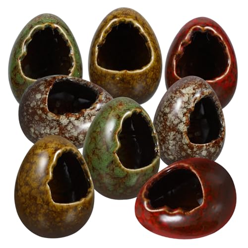 ARTSEWPLY 8 Stück Teiliges Japanisches Keramik Ei förmigen Vasen Hitze Kältebeständig Dekorativ für Hotel Desktop Sashimi Trockeneis behälter Vielseitig für Sushi Platten und ARTSEWPLY 8 Stück Teiliges Japanisches Keramik Ei förmigen Vasen Hitze Kältebeständig Dekorativ für Hotel Desktop Sashimi Trockeneis behälter Vielseitig für Sushi Platten und von ARTSEWPLY