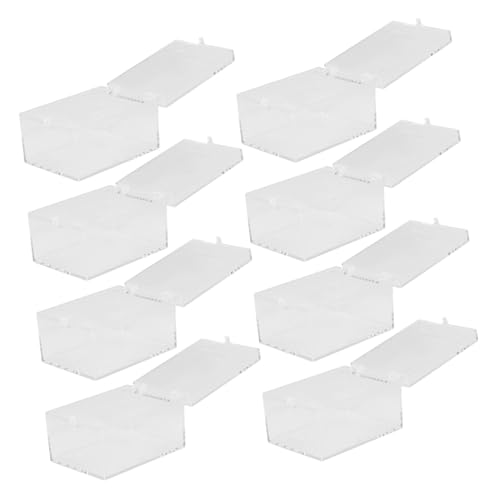 ARTSEWPLY 8 Stück Teiliges Transparente Robuste Kunststoff aufbewahrungsboxen mit Schnappverschluss Kleine Rechteckige Vitrinen für Muschel Insektensammlungen Praktisches Display für von ARTSEWPLY