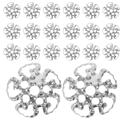 ARTSEWPLY 800 Stück Vintage Blumen Perlenkappen Metall Endkappen mit Filigranem Schneeflockenmuster für DIY Schmuckherstellung Armbänder Ohrringe Halsketten Einfache Montage Vielseitig von ARTSEWPLY
