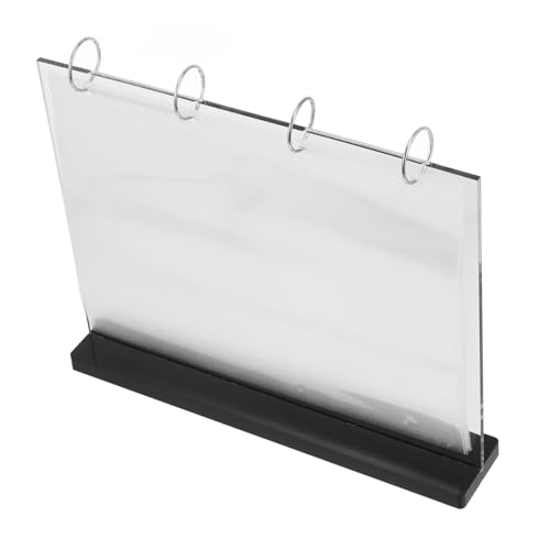 ARTSEWPLY Acryl Holz Tischaufsteller mit Seitigem Flip Menühalter Doppelseitig Beidseitig Wendbar Display Stand für Restaurant Buffet Food Präsentation von ARTSEWPLY