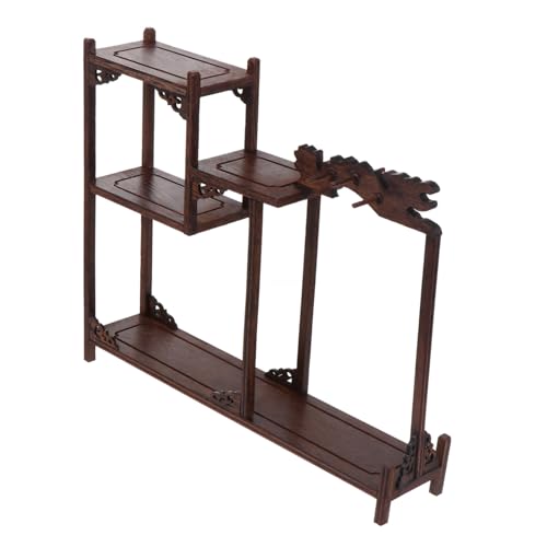 ARTSEWPLY Antikes Holz Display Regal Stabil Hochwertiges Curio Storage Rack Vintage Aufbewahrungsständer für Wohnzimmer Büro Schreibtisch Dekor aus Massivem Holz ARTSEWPLY Antikes Holz Display Regal Stabil Hochwertiges Curio Storage Rack Vintage Aufbewahrungsständer für Wohnzimmer Büro Schreibtisch Dekor aus Massivem Holz von ARTSEWPLY