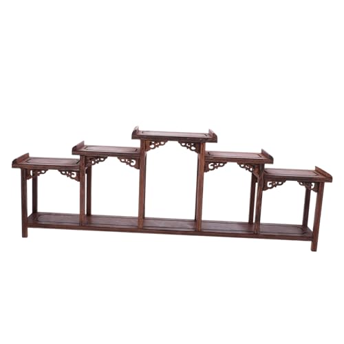 ARTSEWPLY Antikes Holz Display Regal aus Hartholz mit Elegantem Design Multifunktionaler Sammlerständer für Wohn Geschäftsräume Platzsparend Rustikal Natürliche Holzdekoration ARTSEWPLY Antikes Holz Display Regal aus Hartholz mit Elegantem Design Multifunktionaler Sammlerständer für Wohn Geschäftsräume Platzsparend Rustikal Natürliche Holzdekoration von ARTSEWPLY