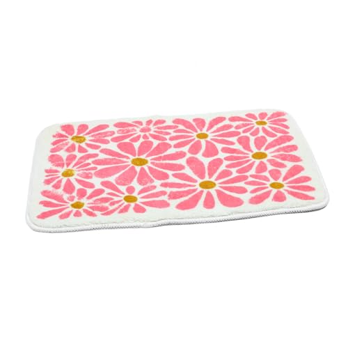 ARTSEWPLY Badematte Rosa Waschbarer Badezimmerteppich mit Blumenmuster Rutschfester Saugfähiger Badvorleger aus Mikrofaser Schnelltrocknend Vielseitig als Türmatte und Küchenläufer Geeignet ARTSEWPLY Badematte Rosa Waschbarer Badezimmerteppich mit Blumenmuster Rutschfester Saugfähiger Badvorleger aus Mikrofaser Schnelltrocknend Vielseitig als Türmatte und Küchenläufer Geeignet von ARTSEWPLY
