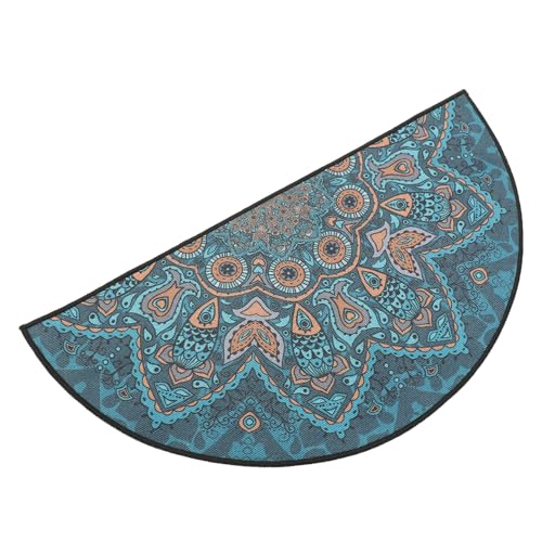 ARTSEWPLY Boho Halbmond Fußmatte rutschfest Waschbar Weicher Eingangsbereich Teppich Ethnischer Stil Wohnzimmer Badezimmer Dekorativer Türvorleger von ARTSEWPLY