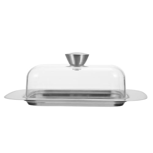 ARTSEWPLY Butterdose aus Edelstahl und Kunststoff mit Transparentem Deckel Luftdichter Butterbehälter für Frische Butter Käselagerung Kleine Butterdose für Haushalt und Wiederverwendbar von ARTSEWPLY