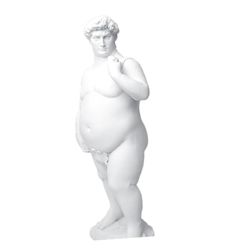 ARTSEWPLY David Skulptur aus Harz Kleine Dekorative Statue für Wohn und Büro Schreibtisch Stilvolle Home Resin Kunstfigur Moderne Tischdekoration für Wohnzimmer und Büro von ARTSEWPLY
