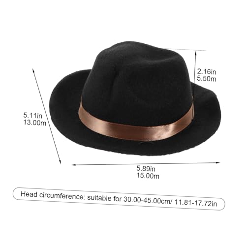 ARTSEWPLY Dekorativer Hundemütze Cowboy Stil Leicht und Strapazierfähig Haustier Zubehör für Welpen und Katzen Schwarz für Bilder Partys und Alltag ARTSEWPLY Dekorativer Hundemütze Cowboy Stil Leicht und Strapazierfähig Haustier Zubehör für Welpen und Katzen Schwarz für Bilder Partys und Alltag von ARTSEWPLY