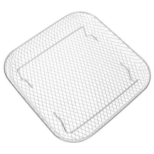 ARTSEWPLY Edelstahl Airfryer Grillrost Quadratisch Heißluftfritteusen Gestell Feinmaschiges Back Dörrautensil Vielseitig für Gemüse Fleisch Pommes Gleichmäßige Hitzeverteilung Langlebig und von ARTSEWPLY