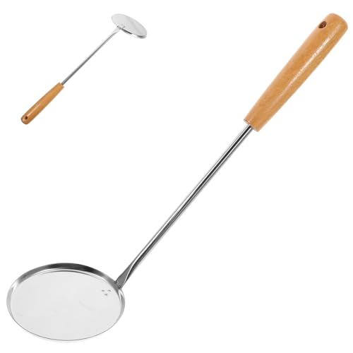 ARTSEWPLY Edelstahl Bratlöffel mit Griff Langlebig und Rostfrei zum Frittieren von Kartoffel Rettichpfannkuchen Praktisches Küchenutensil für Hobbyköche und Familien Modernes Design von ARTSEWPLY