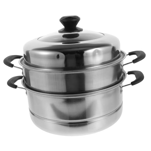 ARTSEWPLY Edelstahl Dampfgarer Dreilagig mit Sichtdeckel und Verstärktem Boden Multifunktionaler Steamer für Zuhause Heiß Griff Platzsparend Sicher und Einfach zu Bedienen ARTSEWPLY Edelstahl Dampfgarer Dreilagig mit Sichtdeckel und Verstärktem Boden Multifunktionaler Steamer für Zuhause Heiß Griff Platzsparend Sicher und Einfach zu Bedienen von ARTSEWPLY