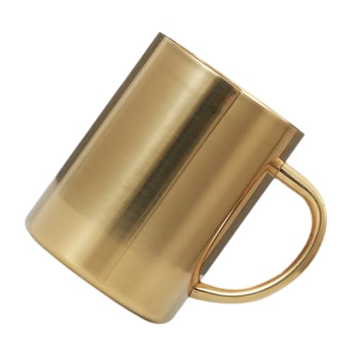 ARTSEWPLY Edelstahl Doppelwand Trinkbecher mit Henkel Doppelwandiger Thermobecher für Kaffee Tee Milch Tragbarer Isolierbecher für Büro Camping Zuhause Langlebiger Wasser und Kaffeebecher von ARTSEWPLY
