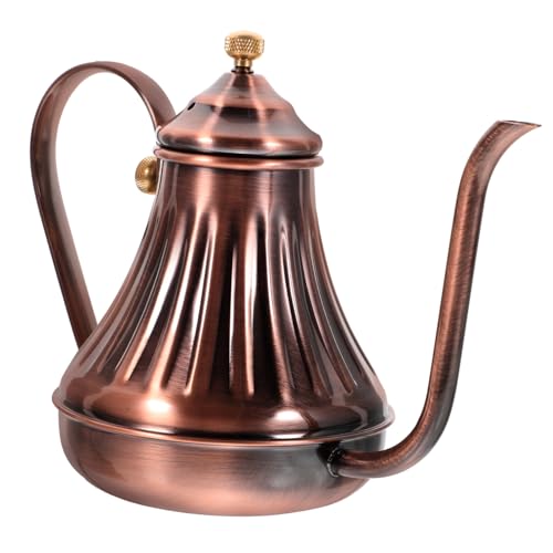ARTSEWPLY Edelstahl Kaffeekanne mit Langem Ausguss Ergonomischer Griff Präzise Tropffreies Ausgießen Handbrauen Kaffeekessel für Teezubereitung und Kaffeezubereitung Zuhause von ARTSEWPLY