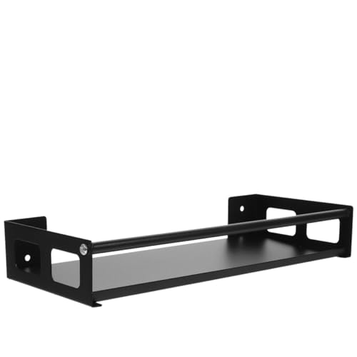 ARTSEWPLY Edelstahl Wand gewürzregal Schwarz mit Abnehmbarem Tablett Robustes Küchenregal für Gewürzflaschen und Küchenutensilien Langlebig und Pflegeleicht für Moderne Küchen und von ARTSEWPLY