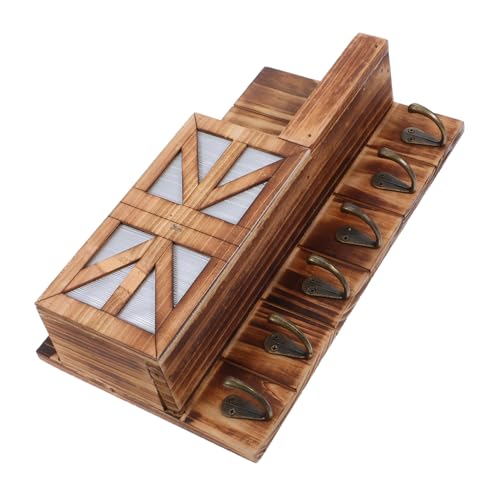 ARTSEWPLY Farmhouse Wandregal mit Haken und Ablage Rustikaler Schlüsselhalter und Brieforganizer Hölzerner Wandmontage Organizer für Eingangsbereich Europäischer Stil Braun Einfache ARTSEWPLY Farmhouse Wandregal mit Haken und Ablage Rustikaler Schlüsselhalter und Brieforganizer Hölzerner Wandmontage Organizer für Eingangsbereich Europäischer Stil Braun Einfache von ARTSEWPLY