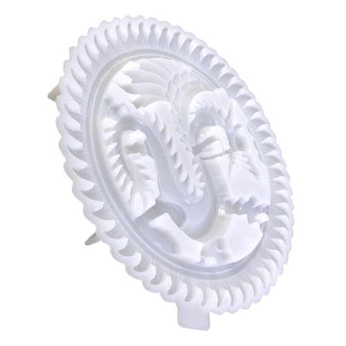 ARTSEWPLY Flexible Silikonform Drache Relief für Epoxidharz DIY Runde Drachenplatte für Dekorative Ornamente Langlebige Silikonform für Kreative Kunsthandwerke von ARTSEWPLY