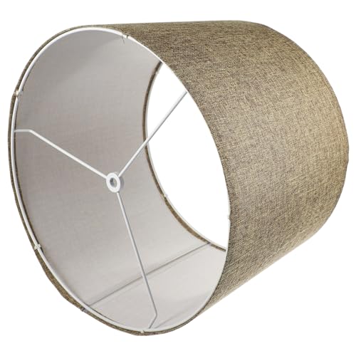ARTSEWPLY Halbrunder Lampenschirm aus Leinen Kaffeebraun Robuste Deckenleuchte Runder Lampenschirm für Tischlampen Dekorativer für Wohnzimmer und Schlafzimmer ARTSEWPLY Halbrunder Lampenschirm aus Leinen Kaffeebraun Robuste Deckenleuchte Runder Lampenschirm für Tischlampen Dekorativer für Wohnzimmer und Schlafzimmer von ARTSEWPLY