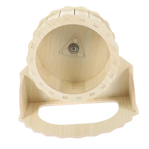 ARTSEWPLY Hamster Laufrad aus Hochwertigem Holz mit Stabilem Ständer Geräuscharm und Langlebig Sicheres Kleintier für Hamster Eichhörnchen Igel und Kleine Haustiere Training von ARTSEWPLY