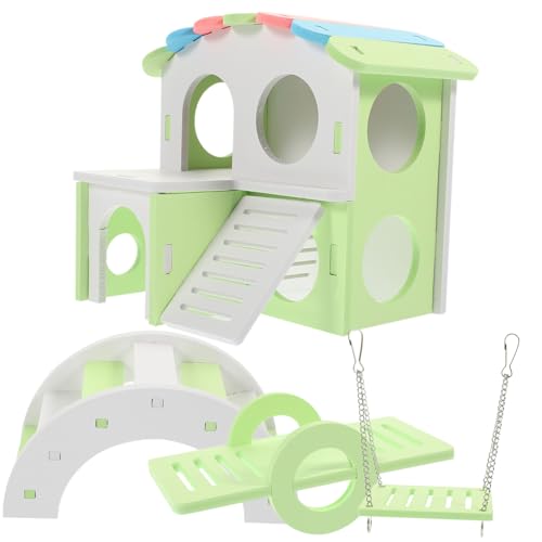 ARTSEWPLY Hamster Teilig mit Leiter und Bunter Farbgestaltung Dekoratives Versteck und Ruhehaus für Kleintiere DIY Bemalbar für Hamster Meerschweinchen und Nagerkäfige ARTSEWPLY Hamster Teilig mit Leiter und Bunter Farbgestaltung Dekoratives Versteck und Ruhehaus für Kleintiere DIY Bemalbar für Hamster Meerschweinchen und Nagerkäfige von ARTSEWPLY