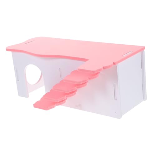 ARTSEWPLY Hamsterhaus mit Lustiger Leiter Beißfestes Nagetierspielzeug Meerschweinchen Versteck und Käfigdeko Langlebiges Schlaf und Spielhaus für Kleine Haustiere DIY Bemalbar und von ARTSEWPLY