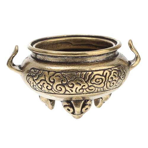 ARTSEWPLY Handgefertigter Messing Räuchergefäß Kleiner Desktop Räucherhalter für Zuhause Büro Yoga Aromatherapie Entspannung Dekoration von ARTSEWPLY