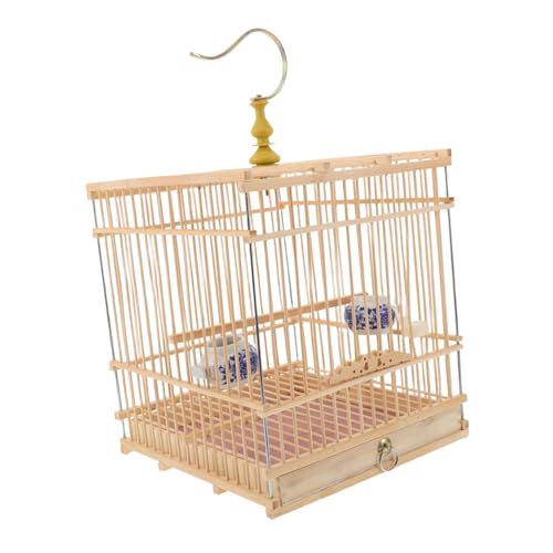 ARTSEWPLY Handgefertigter Rechteckiger Vogelkäfig mit Aufhängehaken und Herausnehmbarem Tablett Stabiles für Stieglitze und Zosterops Dekoratives Retro Tierheim für Balkon und Innenbereich ARTSEWPLY Handgefertigter Rechteckiger Vogelkäfig mit Aufhängehaken und Herausnehmbarem Tablett Stabiles für Stieglitze und Zosterops Dekoratives Retro Tierheim für Balkon und Innenbereich von ARTSEWPLY