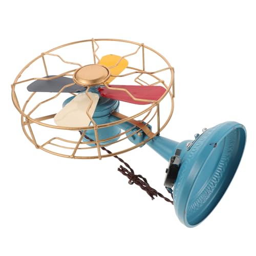 ARTSEWPLY Handgefertigtes Retro Modell aus Vintage Dekorativer Tischventilator mit Antikem Finish Farbiges Mittelgroßes Retro Fan Ornament für Wohn und Bürodekoration ARTSEWPLY Handgefertigtes Retro Modell aus Vintage Dekorativer Tischventilator mit Antikem Finish Farbiges Mittelgroßes Retro Fan Ornament für Wohn und Bürodekoration von ARTSEWPLY