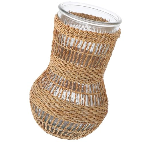 ARTSEWPLY Handgewebte Rattan Vase Tischdekoration Handgefertigte Deko Vase mit Kreativem Flechtmuster Multifunktionaler Blumen Aufbewahrungskorb im Landhausstil für Wohn Büroräume ARTSEWPLY Handgewebte Rattan Vase Tischdekoration Handgefertigte Deko Vase mit Kreativem Flechtmuster Multifunktionaler Blumen Aufbewahrungskorb im Landhausstil für Wohn Büroräume von ARTSEWPLY