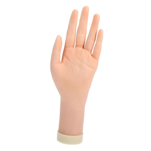 ARTSEWPLY Handmodell schmuck Hand Schmuck-Display Biegsame Hand Modell Flexibles Schmuckdisplay Flexibles Hand Modell realistische Hand für Nagelübungen Ringhalter Hand Kieselgel Beige von ARTSEWPLY