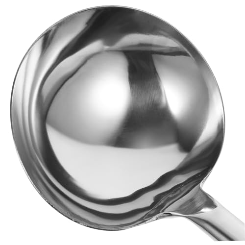 ARTSEWPLY Hitzebeständiger Kochlöffel Edelstahl mit Holzgriff Langlebiger Suppen Bratlöffel für Küche Ergonomisch Leicht zu Reinigen für Haushalt Restaurant und Kantine von ARTSEWPLY