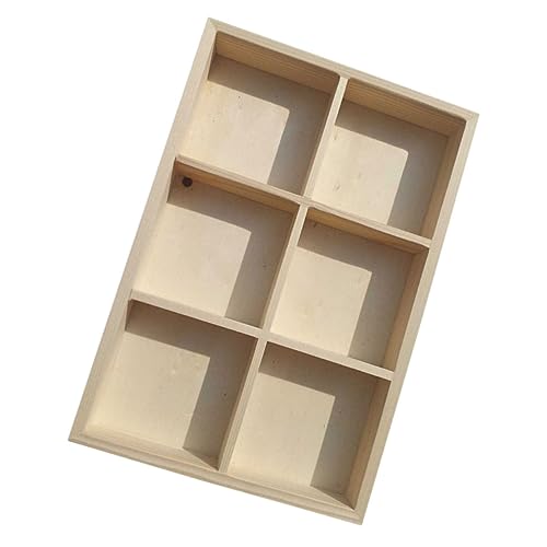 ARTSEWPLY Holz Aufbewahrungsbox mit Fächern Pigment Box Multifunktionaler Schreibtisch Organizer aus Kiefernholz Praktische Holzbox für Malutensilien Stifte Schlüssel und Kleine Gegenstände von ARTSEWPLY