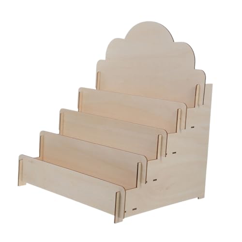 ARTSEWPLY Holz Display Ständer mit Stufenstruktur Tischkartenhalter für Grußkarten Postkarten und Flyer Desktop Organizer Platzsparend Elegantes Design für Büro und Zuhause von ARTSEWPLY