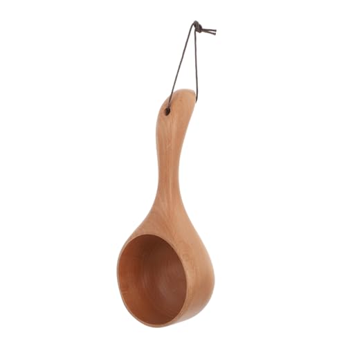 ARTSEWPLY Holz Wasserschöpfer Löffel aus Natürlichem Holz Multifunktional Leicht und Kompakt für Sauna Küche Restaurant und Haushalt Einzigartiges Maserungsdesign Langlebig und Praktisch von ARTSEWPLY