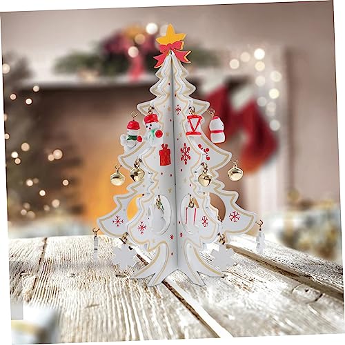 ARTSEWPLY Holz Weihnachtsbaum Deko Mini Modell Weihnachtsdekoration Festliche Handgefertigte Christbaum Figur für Fenster Tisch Wohnzimmer Zubehör von ARTSEWPLY