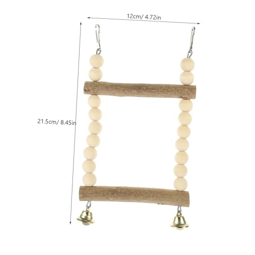 ARTSEWPLY Holz vogelschaukel für Papageien und Wellensittiche Stabiles Design mit Doppeltem Barsch Interaktives Indoor Stressreduktion und Beschäftigung Kleiner Ziervögel von ARTSEWPLY