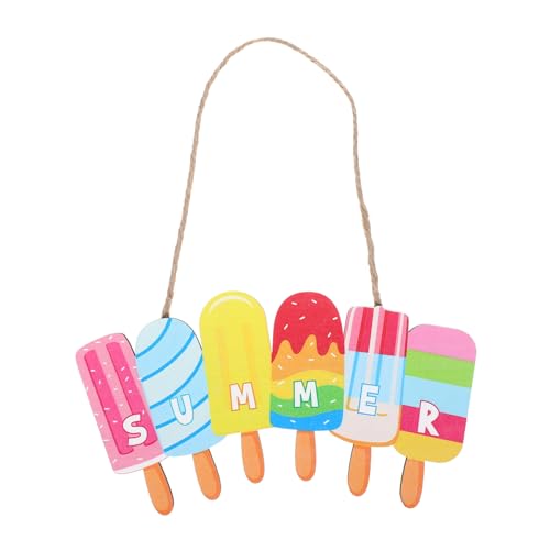 ARTSEWPLY Holzschild Türdeko Sommer Wetterfest Handbemalt mit Aufhängeseil für Haus Garten Fenster und Wand Vielseitige Sommerdekoration von ARTSEWPLY