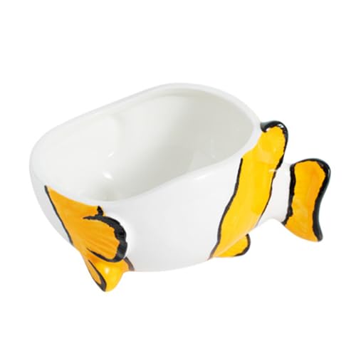 ARTSEWPLY Keramik Futternapf für Katzen und Hunde Glatte Oberfläche Geruchlos Spülmaschinenfest Gelb mit Clownfisch Design Vielseitig für Futter und Wasser Sicher und Pflegeleicht Haustier ARTSEWPLY Keramik Futternapf für Katzen und Hunde Glatte Oberfläche Geruchlos Spülmaschinenfest Gelb mit Clownfisch Design Vielseitig für Futter und Wasser Sicher und Pflegeleicht Haustier von ARTSEWPLY