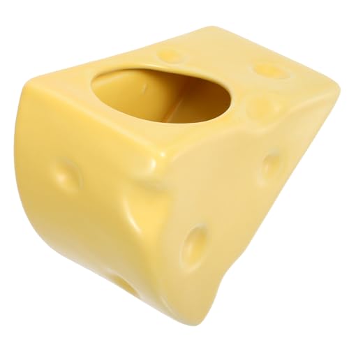 ARTSEWPLY Keramik Hamsterhaus Käseform Kühlendes Dekoratives Zwerghamster Nest aus Stabilem Material für Haustierkäfig Sommer Schlafhaus ARTSEWPLY Keramik Hamsterhaus Käseform Kühlendes Dekoratives Zwerghamster Nest aus Stabilem Material für Haustierkäfig Sommer Schlafhaus von ARTSEWPLY