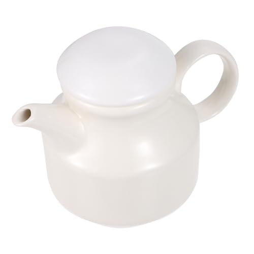 ARTSEWPLY Keramik Saucier mit Griff und Deckel Weißer Porzellan Soßenkrug Gesunder und Langlebiger Gravy Sauce Container für Küche Party und Tägliche Verwendung Dekorativer Milchkännchen von ARTSEWPLY