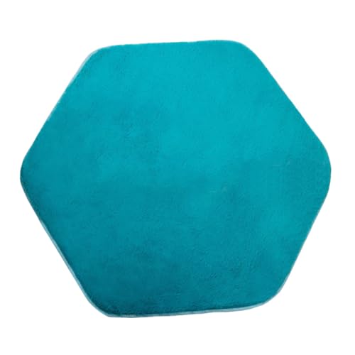 ARTSEWPLY Kleiner Sechseckiger Plüschteppich Kinderzelt Matte Spielteppich rutschfest Sanft Blau für Indoor Spielbereich und Krabbelspaß von ARTSEWPLY