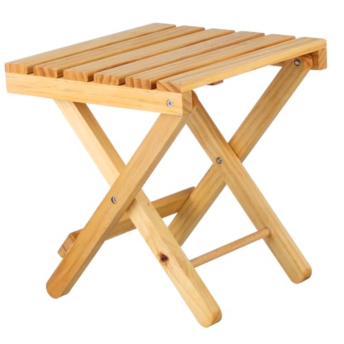 ARTSEWPLY Holztisch Klappbar Tragbar Für Draußen Picknick Camping Gartenarbeit Als Kleiner Tisch Pflanzenständer Blumentopfhocker Blumenständer von ARTSEWPLY