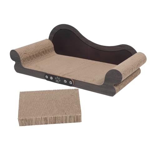 ARTSEWPLY Kratzbrett für Katzen Sofaform aus Strapazierfähigem Wellpappe-Material Fördert Gesunde Krallenpflege und Natürliches Kratzverhalten Schadstofffrei für Drinnen Katzenlounge ARTSEWPLY Kratzbrett für Katzen Sofaform aus Strapazierfähigem Wellpappe-Material Fördert Gesunde Krallenpflege und Natürliches Kratzverhalten Schadstofffrei für Drinnen Katzenlounge von ARTSEWPLY