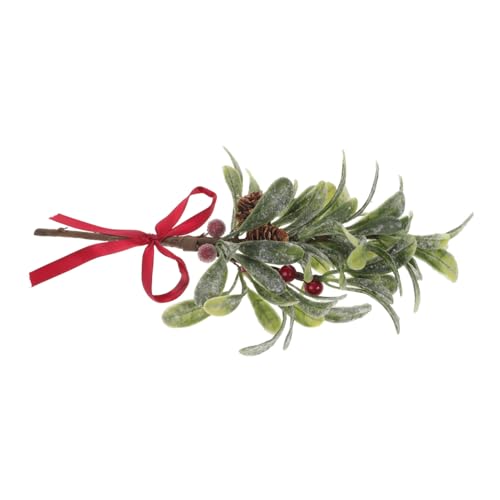 ARTSEWPLY Künstlicher Mistelzweig mit Roten Beeren Weihnachtsdeko für Tür Fenster Kamin Wand Dekoration Natürlicher Look Festliche Atmosphäre von ARTSEWPLY
